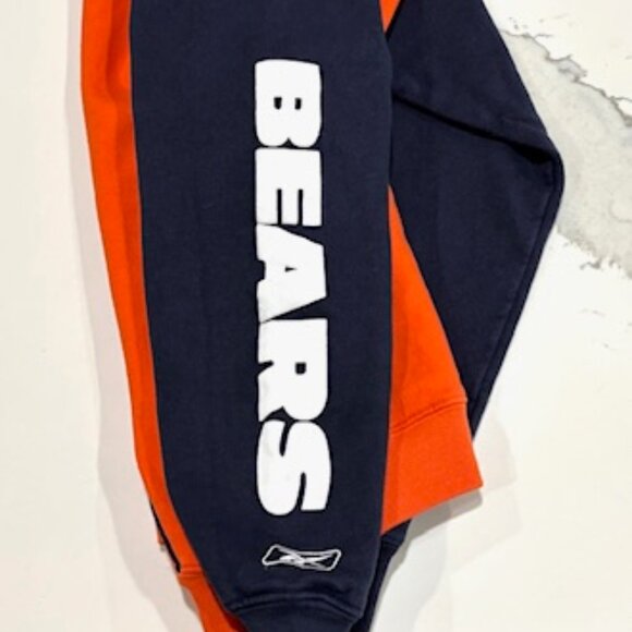 Rare Reebok NFL Chicago Bears Hoodie Sweatshirt Youth Boys L (14/16) Blue Orange - Picture 5 of 7